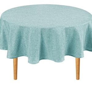 Round 40 Inch Chic Aqua Tablecloth for Dining Table